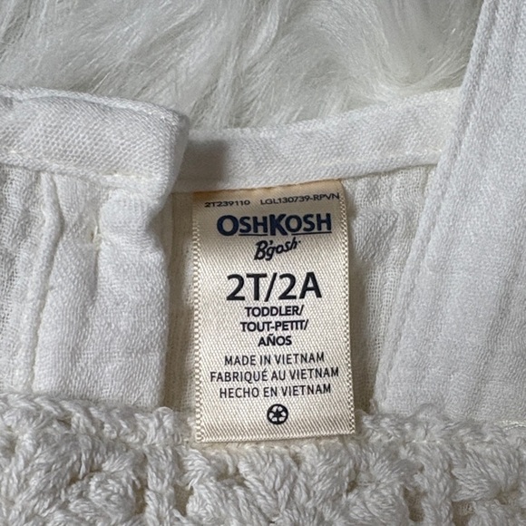 OshKosh B'gosh Cream Ruffle Dress - Picture 2 of 6